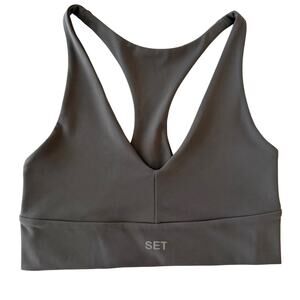 SETACTIVE Luxform Racer V Bra Size Small Storm Grey EUC
